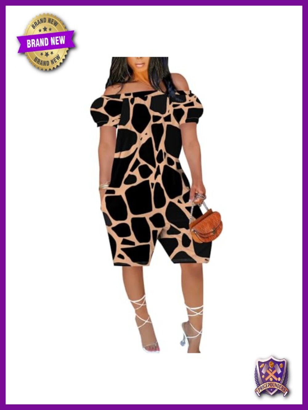 Off Shoulder Jumpsuit with Pockets for Women | Plus Size Loose Fit Romper